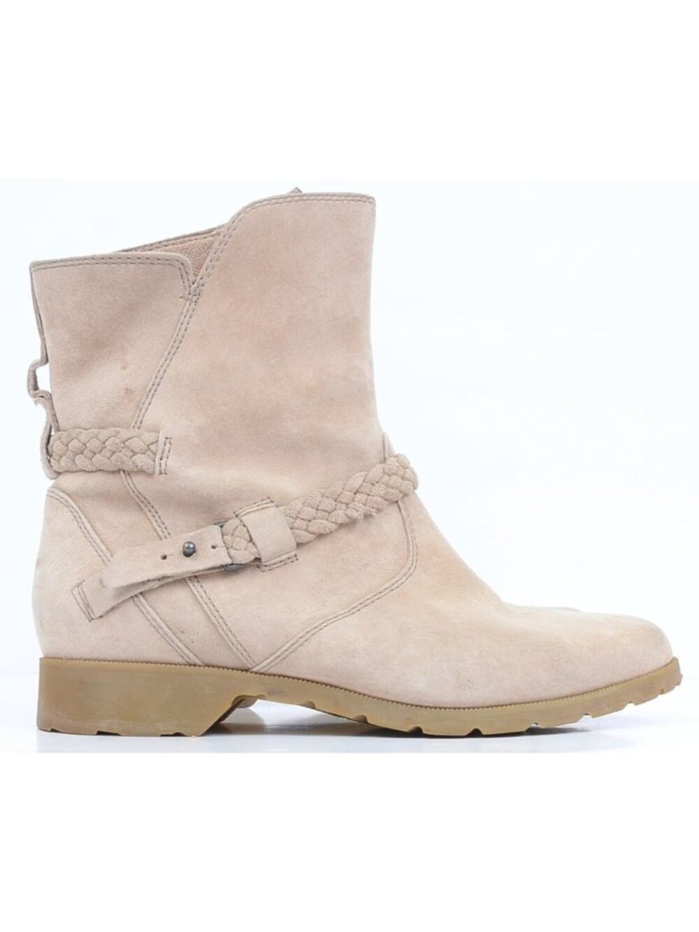 Teva Delavina Size 9 Desert Taupe Waterproof Suede Ankle Bootie Braided‎ Strap